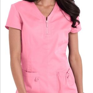 Koi Stretch Mackenzie Zip Neckline Scrub Top